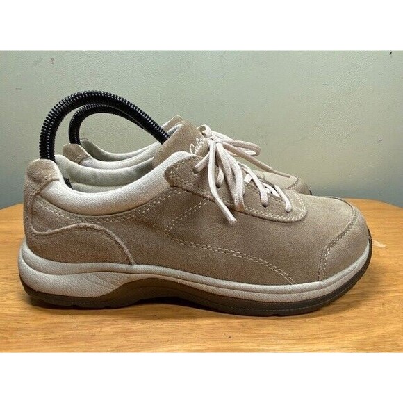 Cabela's Womens Sz 8M Shoes Beige Suede Hiking Trail Casual Sneakers 82-4219 - Picture 4 of 12